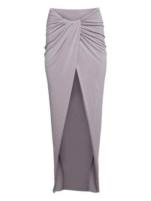 knotted slit skirt