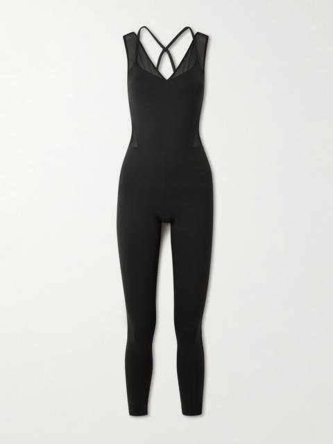 Devi Tulle-trimmed Stretch-jersey Jumpsuit