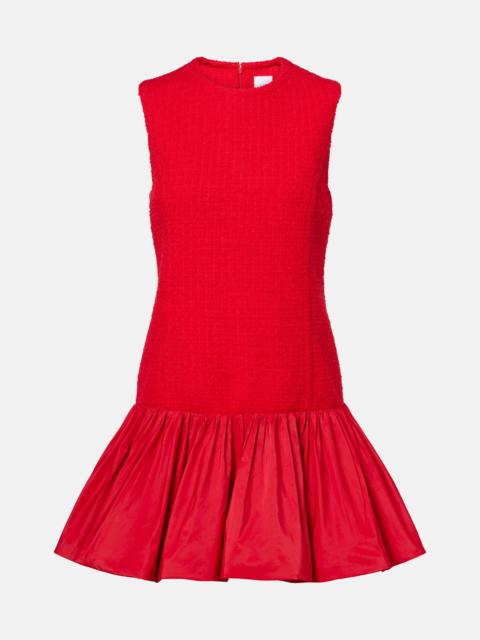 Tweed and faille minidress