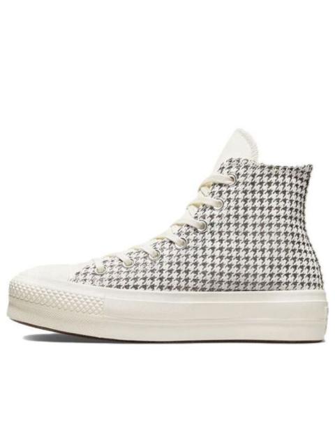 (WMNS) Converse Chuck Taylor All Star Lift Platform High 'Houndstooth Shine - Egret Pure Silver' A04