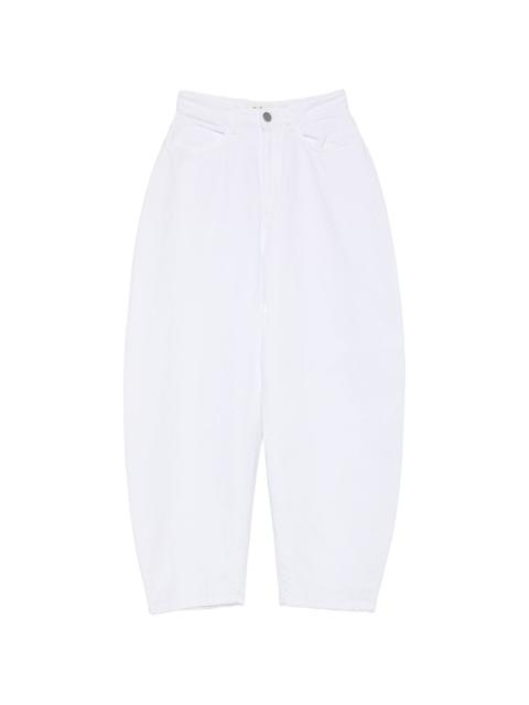 curved wide-leg jeans