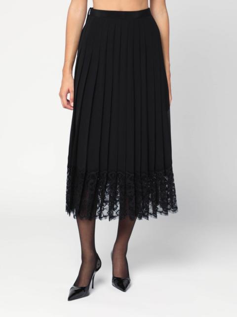 Gonna midi in chiffon and black lace