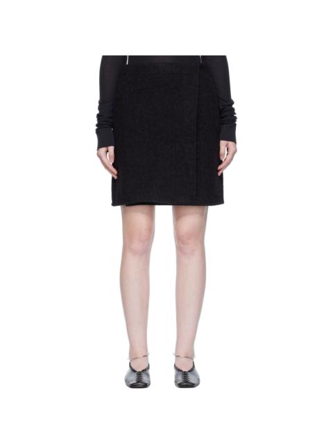Black Wrapover Miniskirt