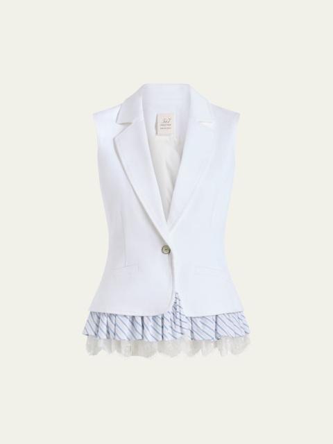 Roxie Le Petit Ruffle Denim Vest