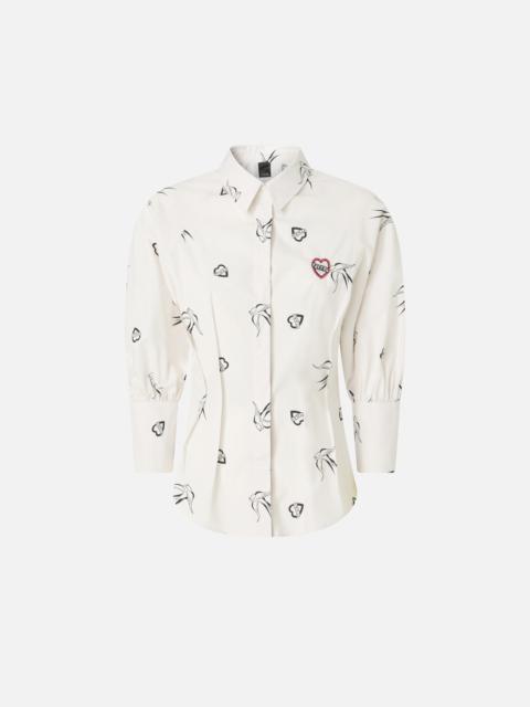 POPLIN SHIRT WITH ALL-OVER PRINT