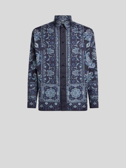 COTTON SHIRT WITH PLACED PRINT