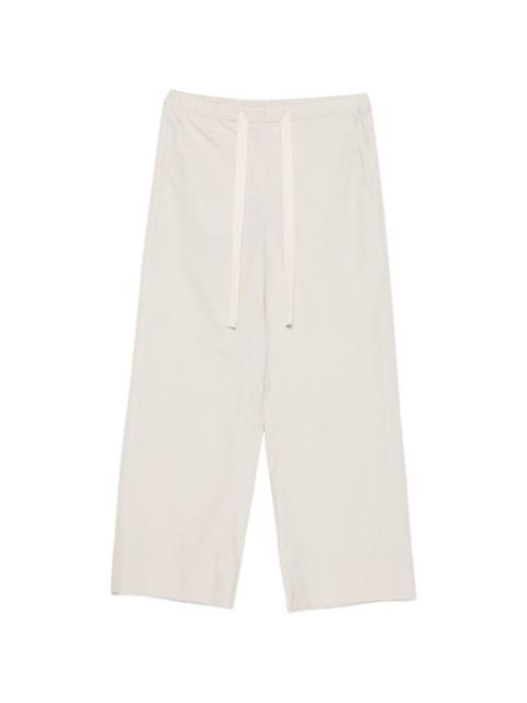 drawstring-fastening cropped trousers