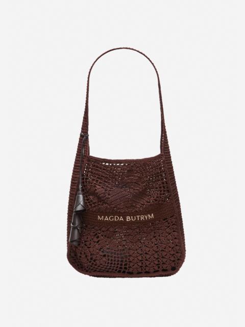 Magda Butrym crochet tote bag in brown