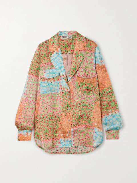 Micla Floral-print Crepon Shirt