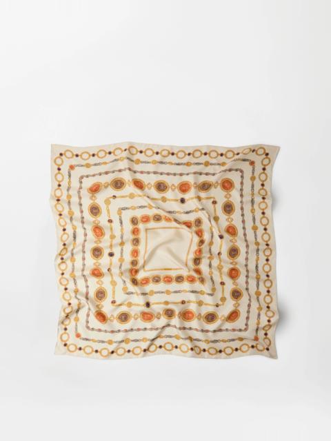 Printed Silk Twill Scarf 90 cm