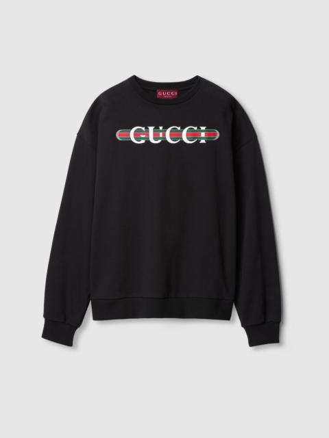 Gucci print felted cotton jersey sweatshirt
