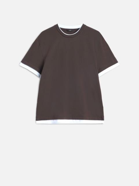 DOUBLE LAYER TEE in Espresso