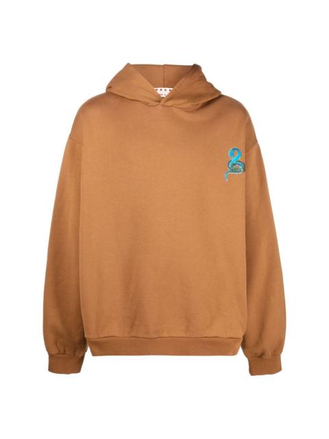 snake graphic print hoodie