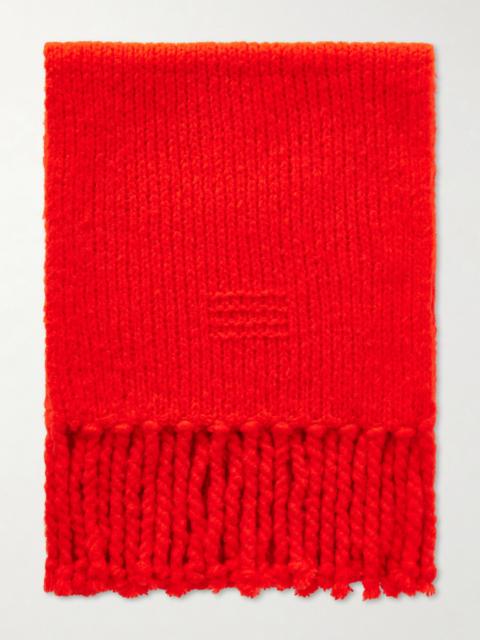 Cloud Tasseled Ribbed Wool-blend Scarf