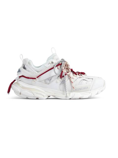 Women's Track Trail Laces Sneaker in White/red/grey/black