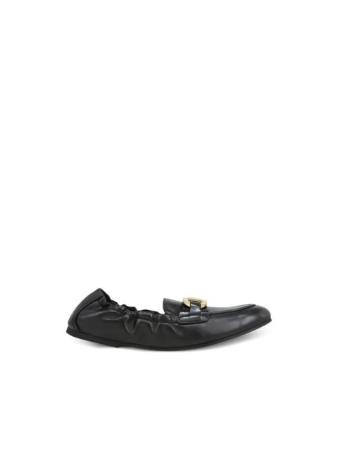 jodie metallic leather loafers