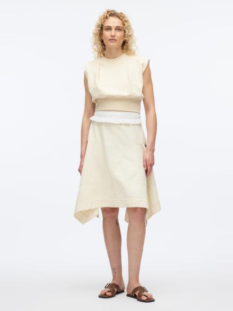 French Terry Dress with Denim Combo