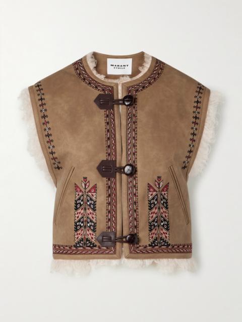 Clemencia Embroidered Fleece Vest