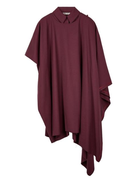 draped-neckline shirt mini dress