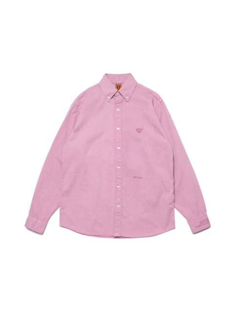 Human Made Pigment Dyed BD L/S Shirt Pink