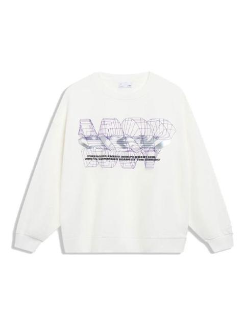 Li-Ning Counterflow Graphic Sweatshirt 'White' AWDT529-2