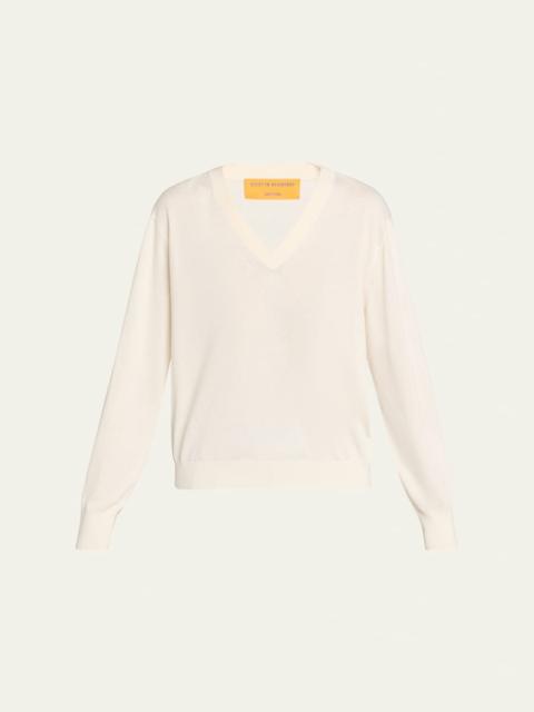 The V Silk-Linen Sweater