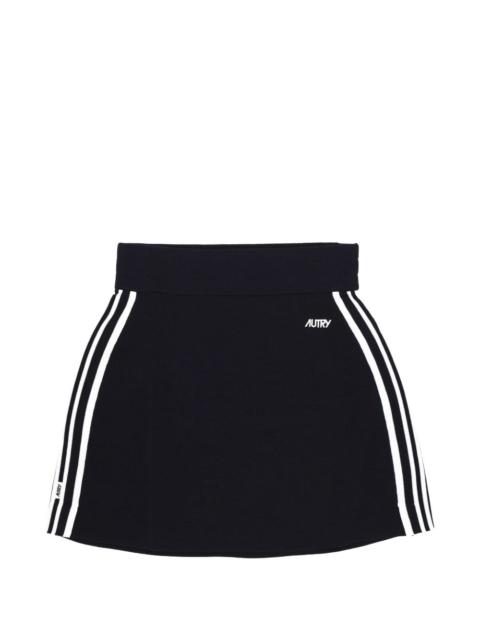 side-stripe mini skirt