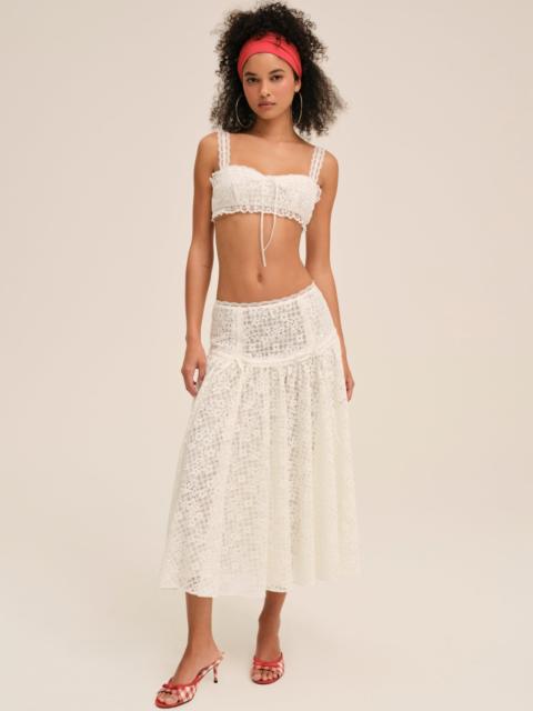 Daisy Lace Midi Skirt