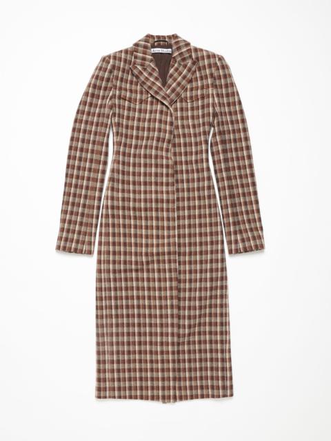 Single-breasted coat - Beige/brown