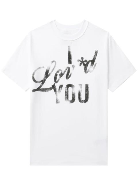 slogan-print T-shirt