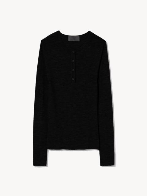 KLARISE HENLEY KNIT