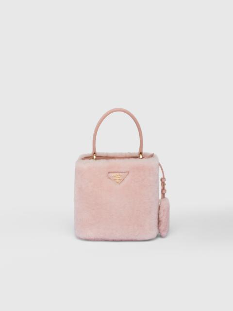 Prada Panier shearling mini-bag