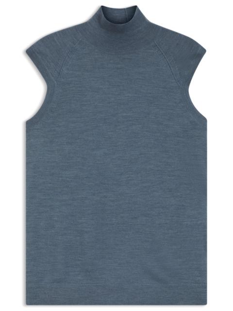 HIGH-NECK TOP IN MERINO WOOL
