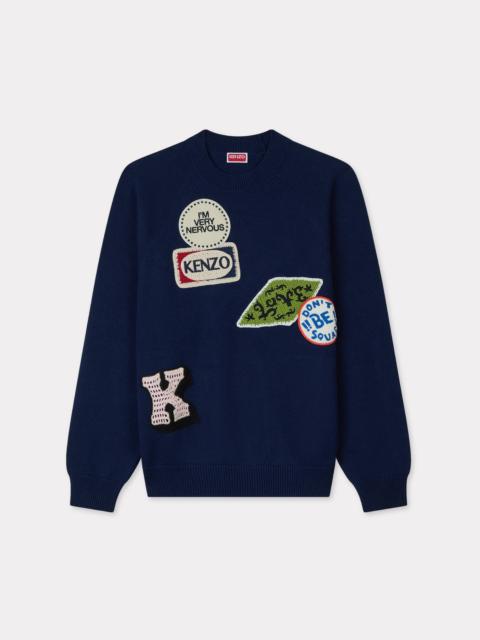 'KENZO Badges' embroidered jumper in cotton wool