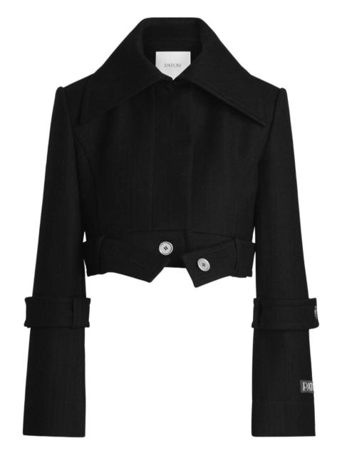 belted cropped jacket