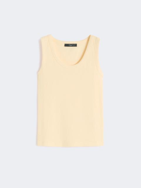 Stretch cotton top - LIGHT YELLOW