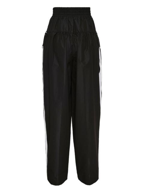 pleated side-stripe trousers