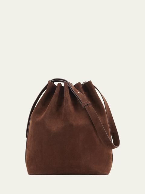 Marin Calfskin Suede Large Bucket Bag