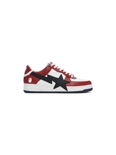 White & Red Bape Sta OS #2 Sneakers