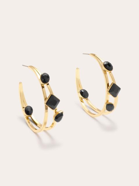 Alena Stone Hoop Earrings