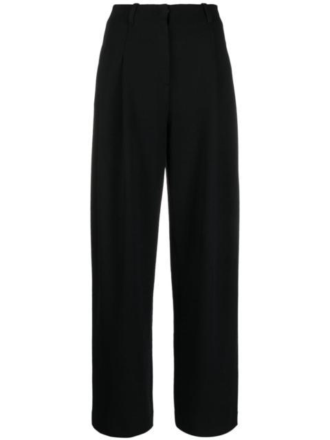 high-waist pleated trousers