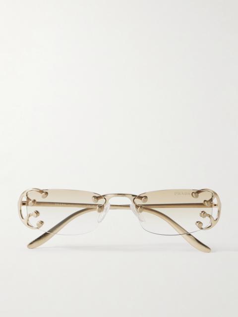 Rimless Gold-tone Sunglasses
