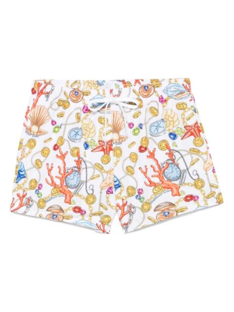 printed swim shorts