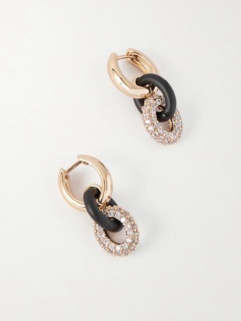 Midnight Gold-tone Crystal Earrings