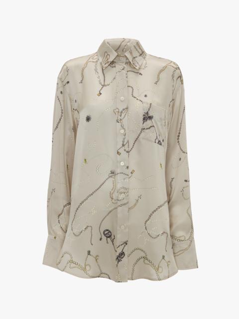 Pyjama Shirt In Pumice Jewellery Print