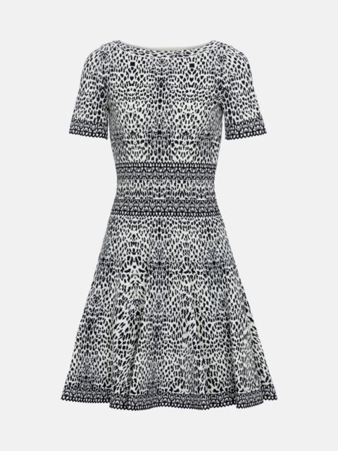 Stretch-jacquard minidress