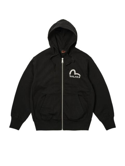 PALACE EVISU ZIP HOOD BLACK
