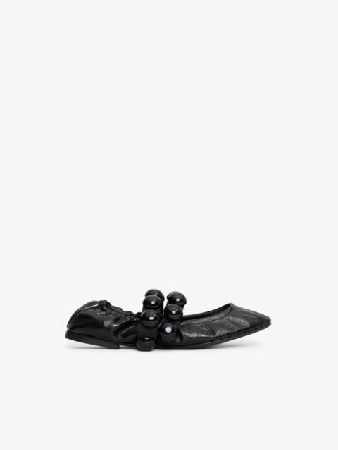 SPHERE BALLET FLATS IN PATENT LEATHER