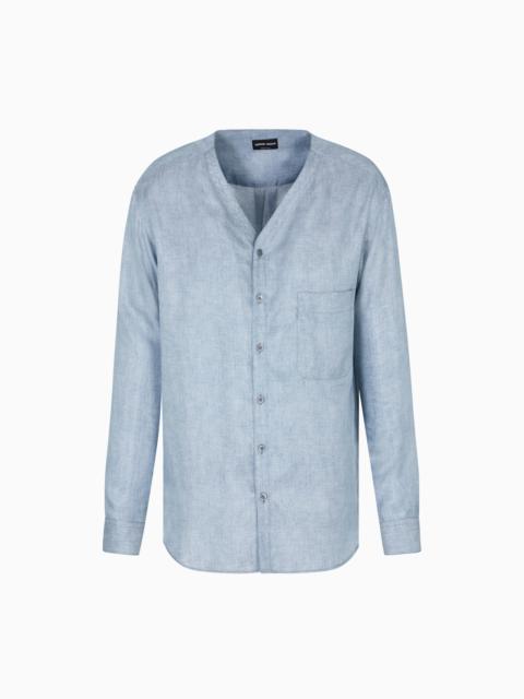 SHIRT IN PRINTED SILK TWILL