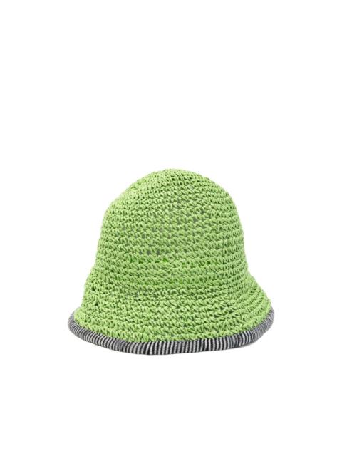 striped trim bucket hat